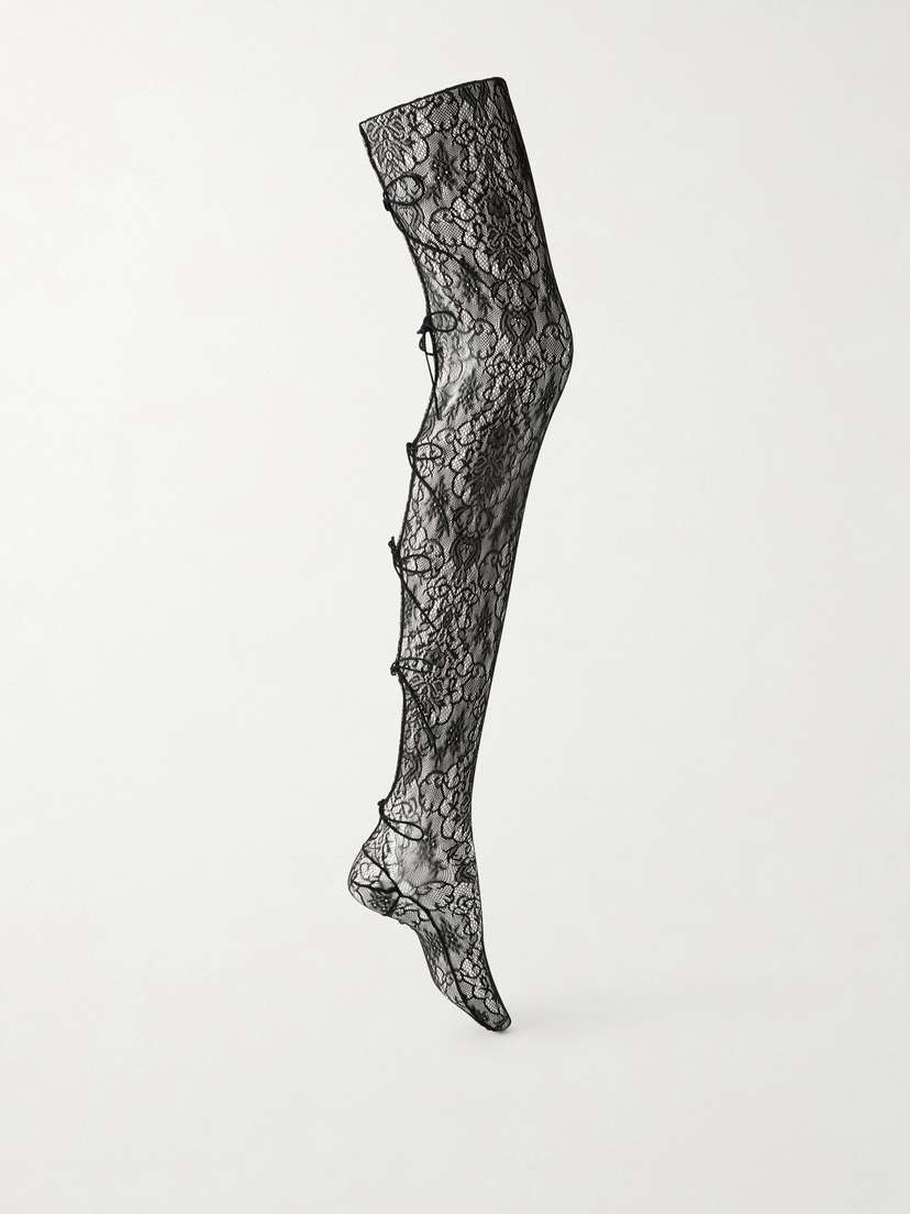 Pauline Dujancourt Seagull Lace Stay-up Stockings