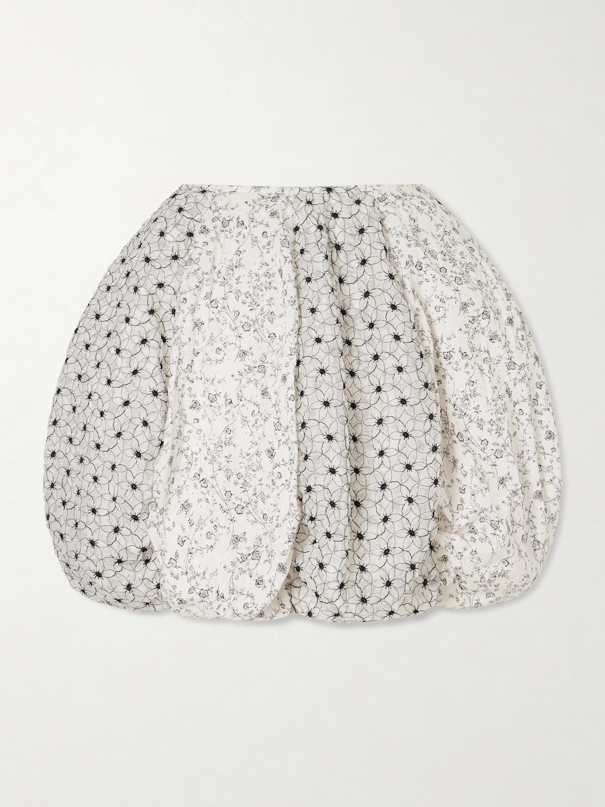 Pauline Dujancourt Arkadina Hybrid Embroidered Cotton-blend Organza Mini Skirt In Multi