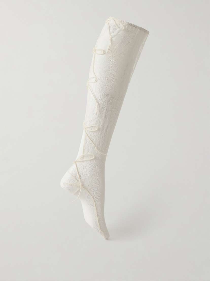 Pauline Dujancourt Seagull Lace Stay-up Stockings