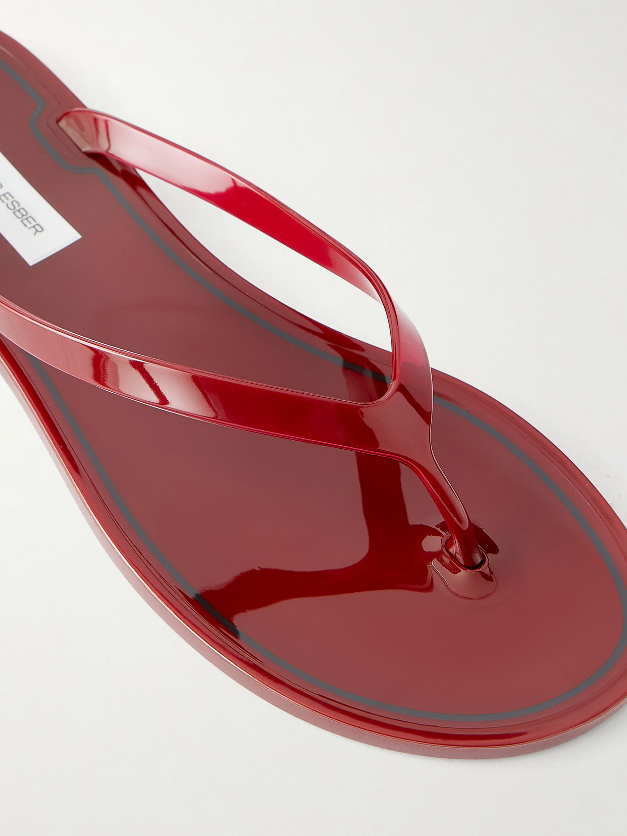 Christopher Esber Jo Glossy Flip-flops In Red