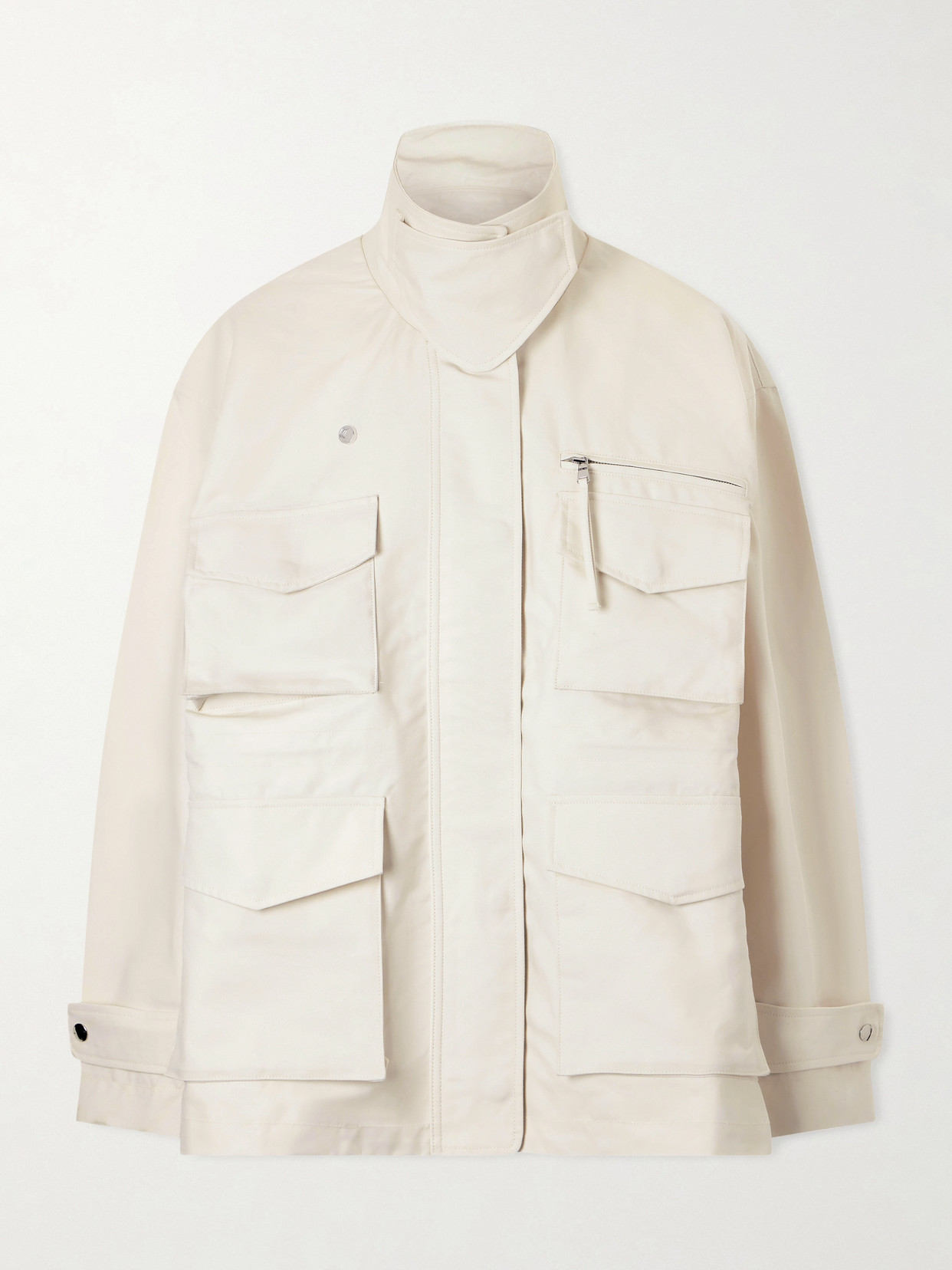 Agolde Aubrey Cotton Jacket In Neutral