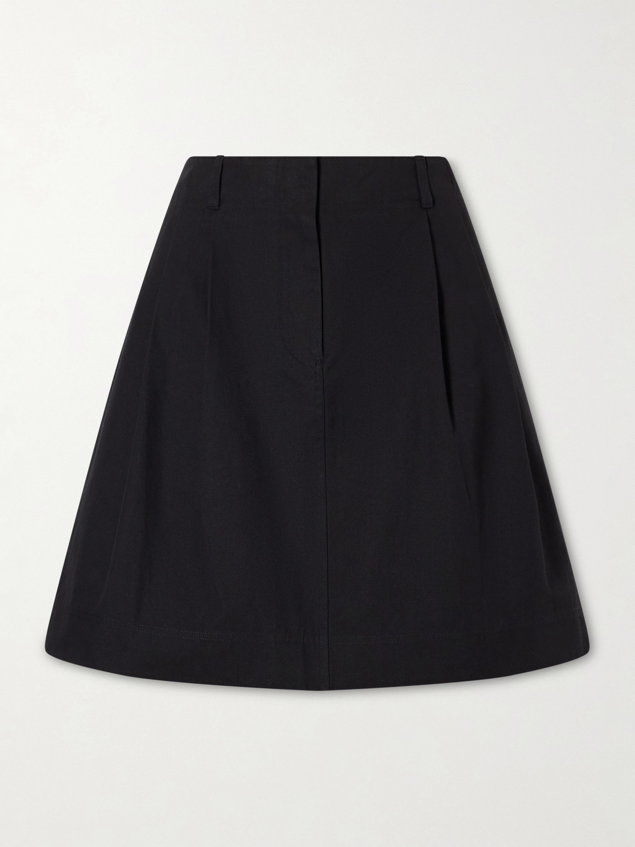 Totême Cotton And Lyocell-blend Mini Skirt In Black