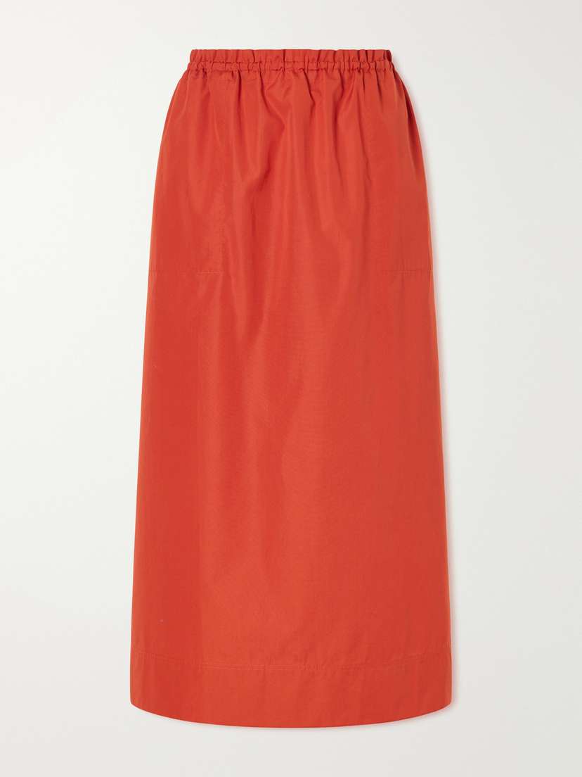 TOTEME Cotton-poplin Midi Skirt