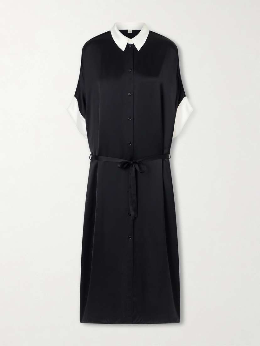 TOTEME Satin Maxi Shirt Dress