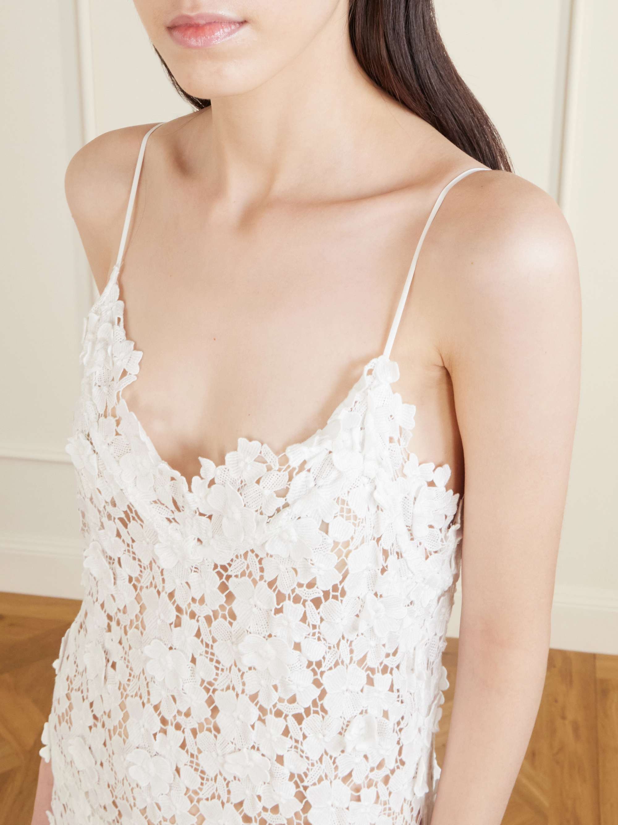 Miguelina Jaquelyn Lace Midi Dress - Women - Ivory Swimwear - XL Miguelina Jaquelyn Lace Midi Dress - Women - Ivory Swimwear - XL