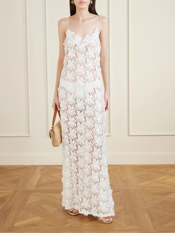 Miguelina Jaquelyn lace midi dress
