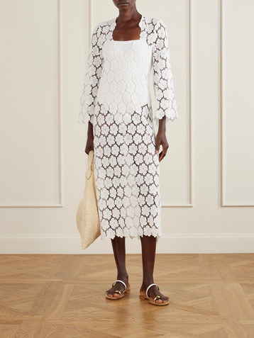 Miguelina Arelis crocheted cotton maxi dress