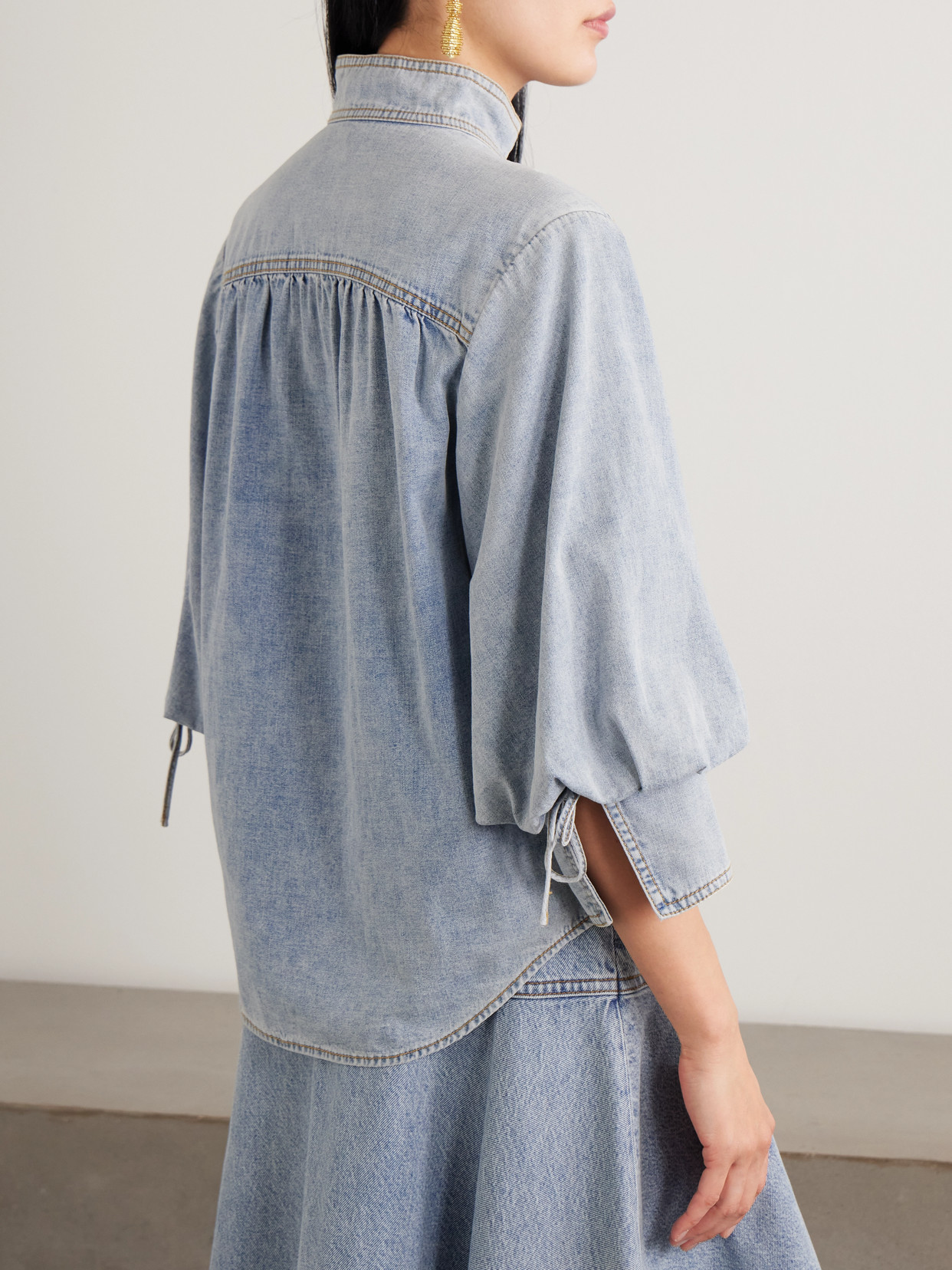 Zimmermann Kindred Spirit Denim Pullover Top In Blue