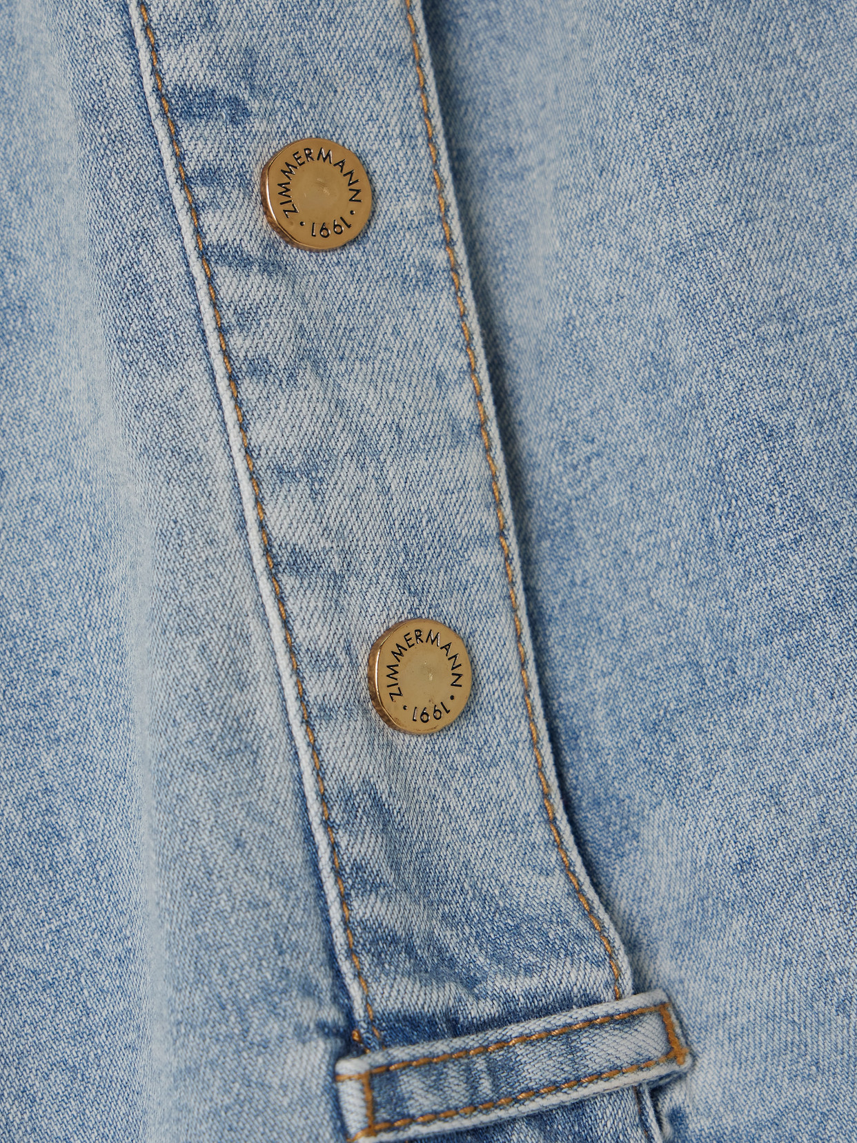 Zimmermann Kindred Spirit Denim Pullover Top In Blue