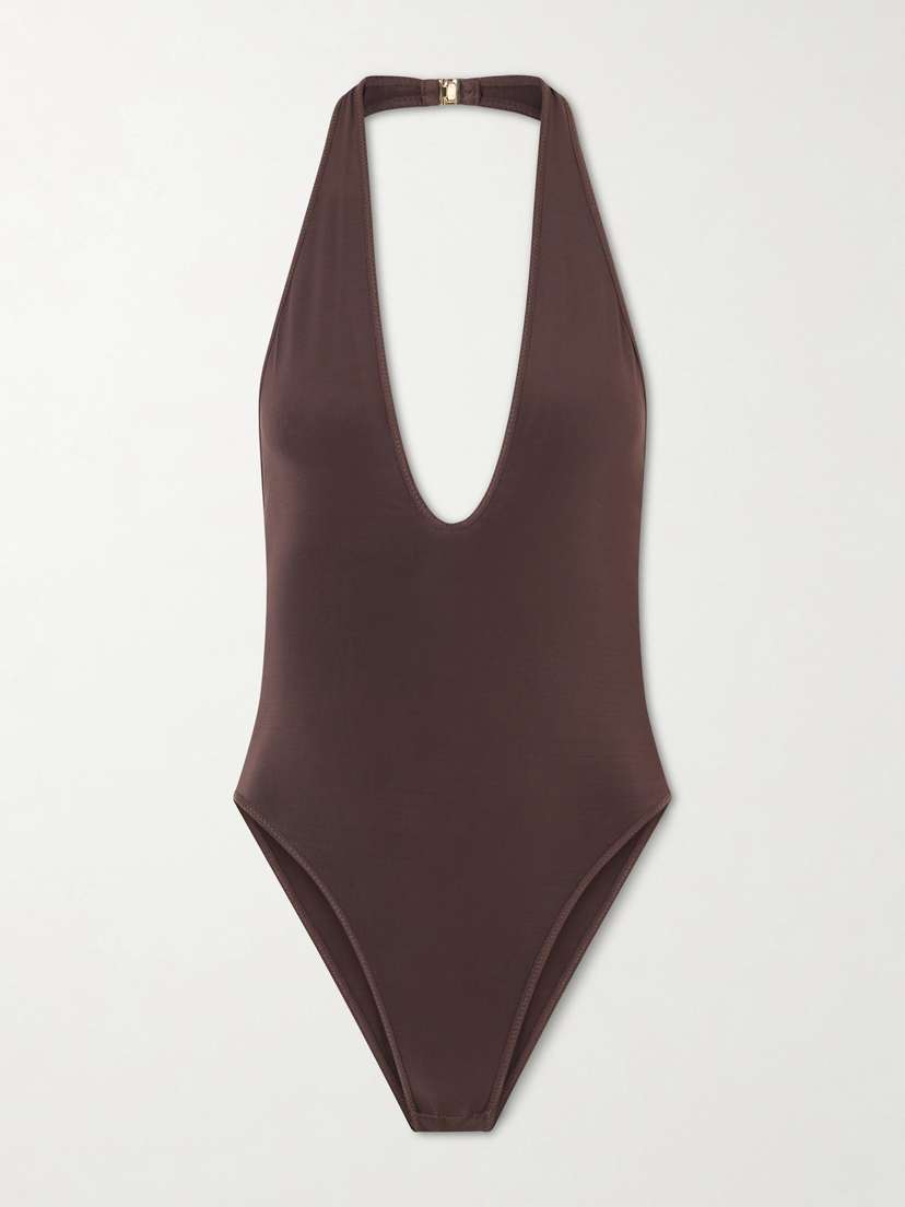 Zimmermann Luna Halter Jersey Bodysuit