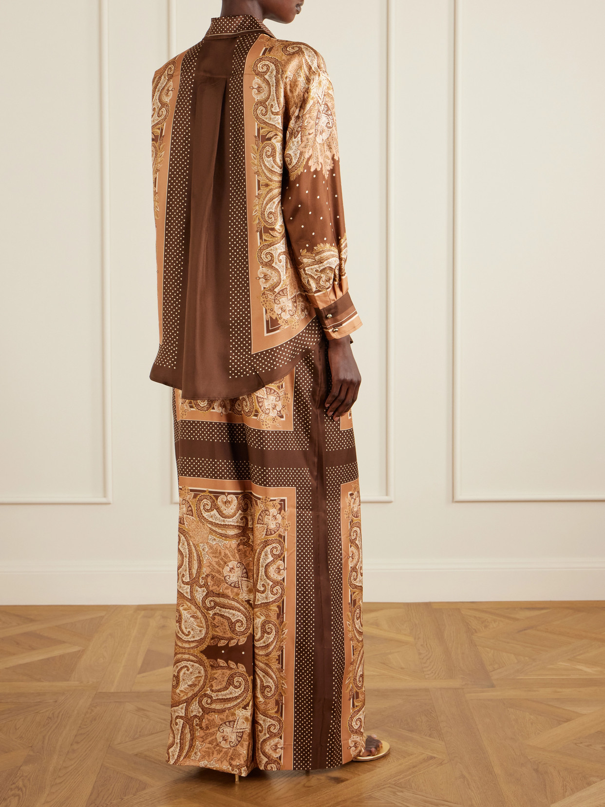 Luna Printed Silk-Twill Shirt