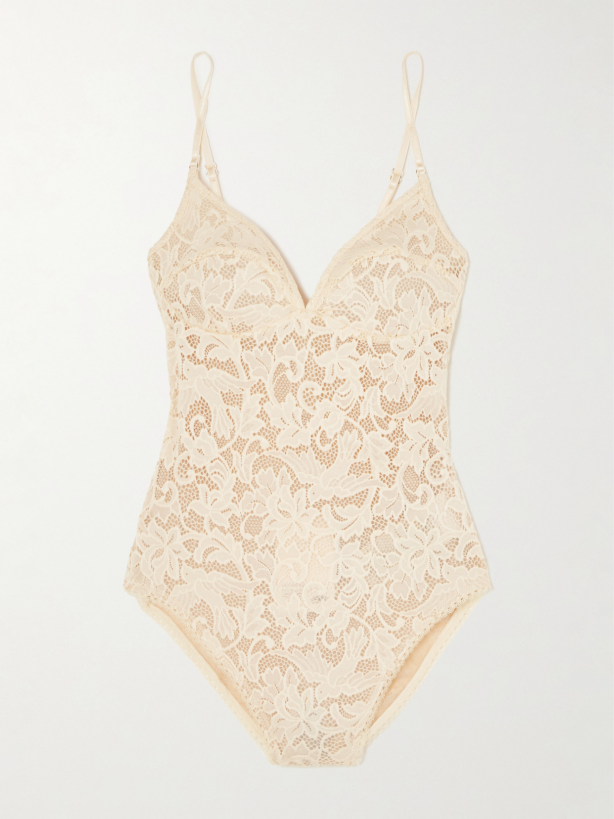 Zimmermann Corded Lace Bodysuit In White