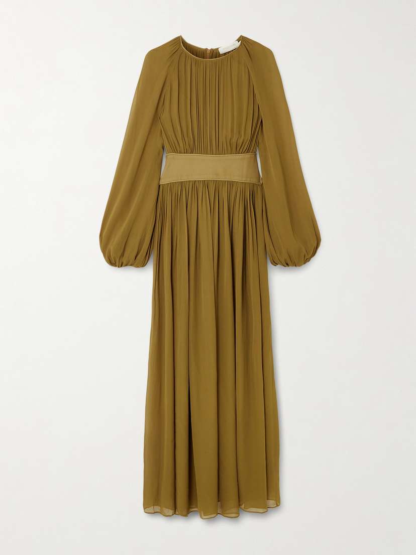 Zimmermann Carousel Billow Gathered Georgette Maxi Dress