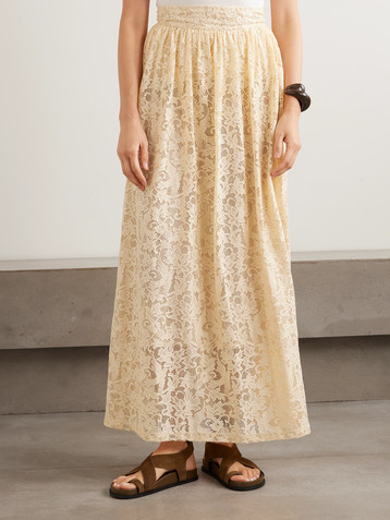 Zimmermann Pleated lace midi skirt