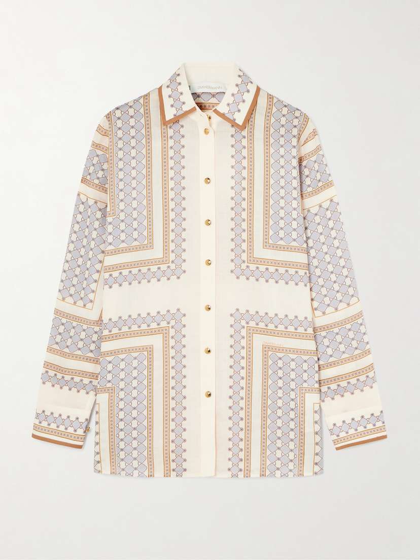 Zimmermann Printed Ramie Shirt