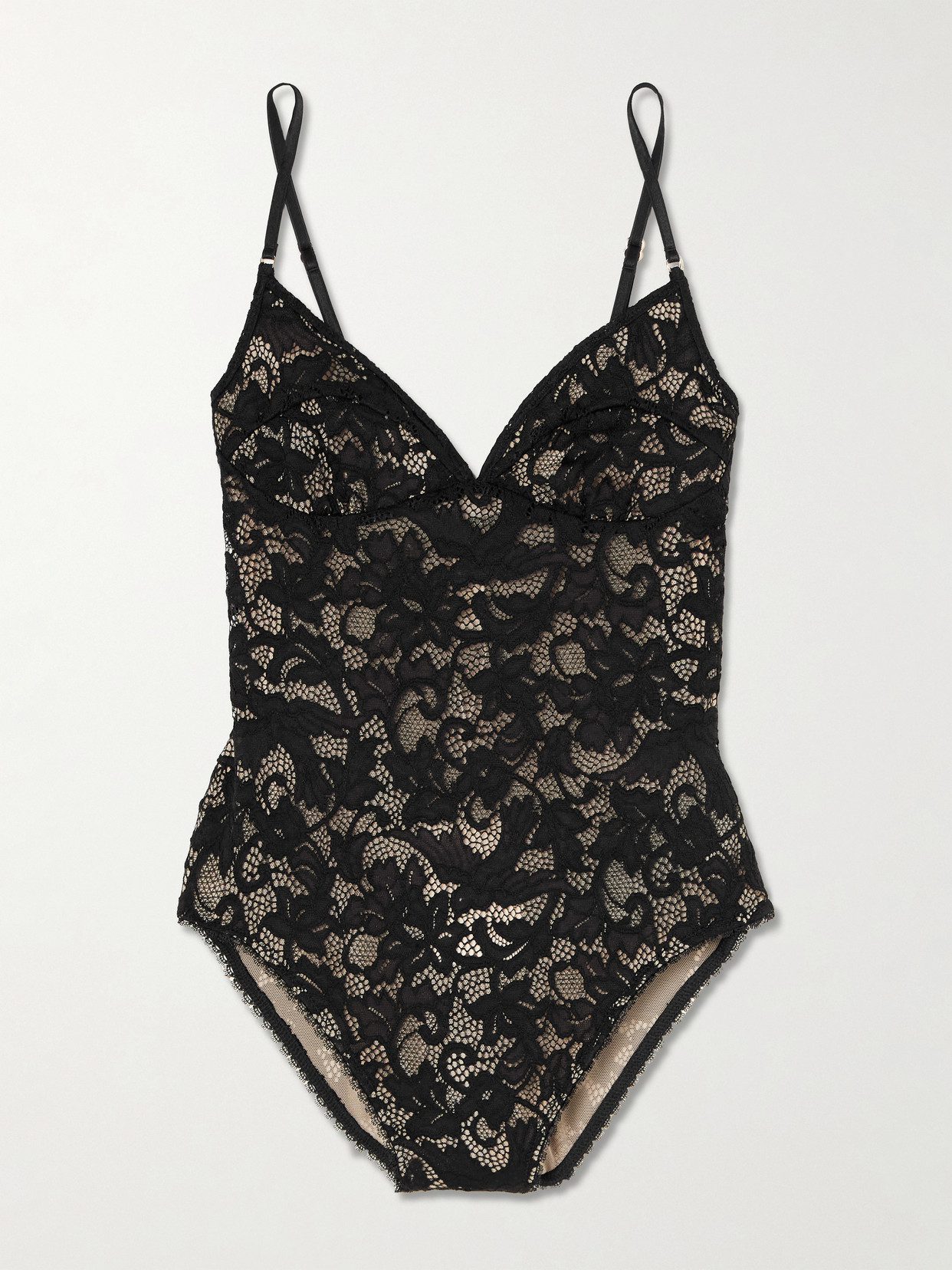 Zimmermann Corded Lace Bodysuit In Black
