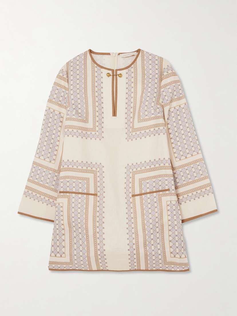 Zimmermann Printed Linen Mini Dress