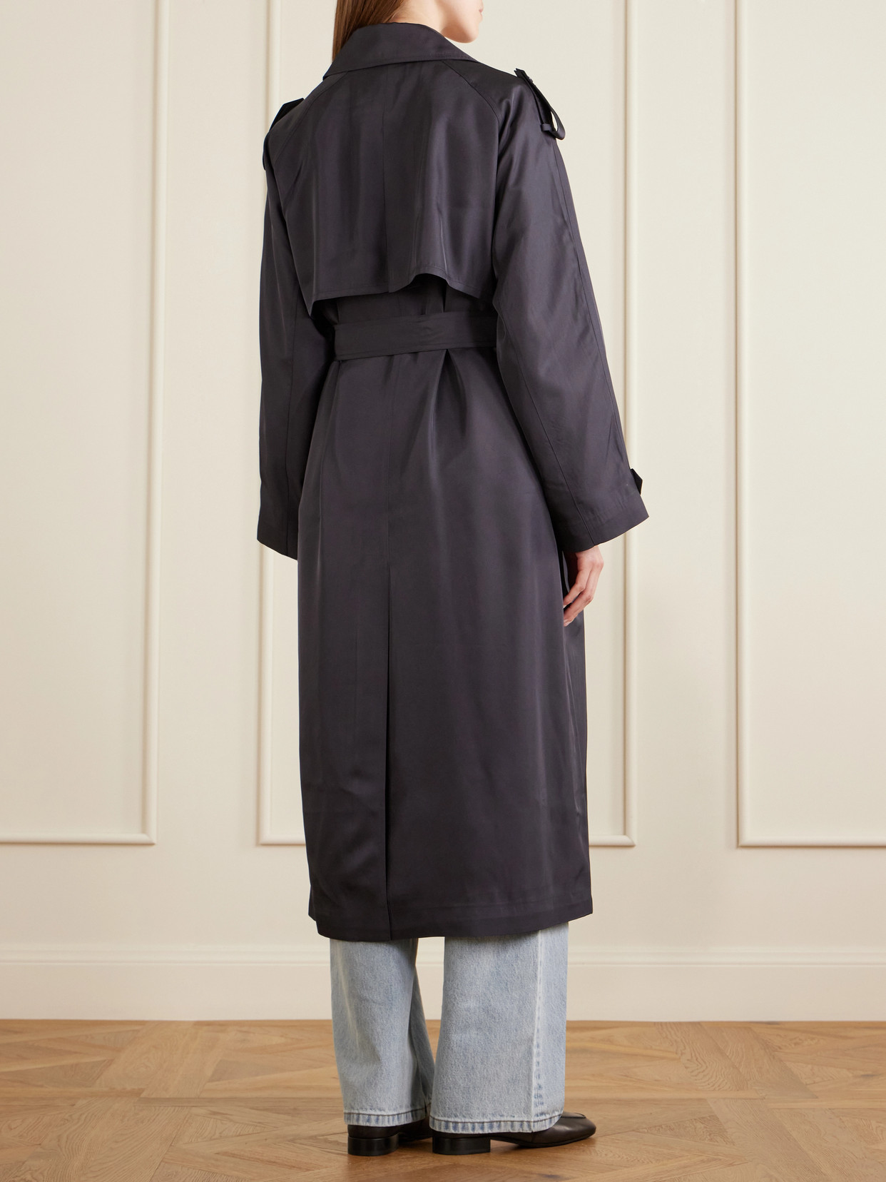 Veyron Double-Breasted Belted Twill Trench Coat