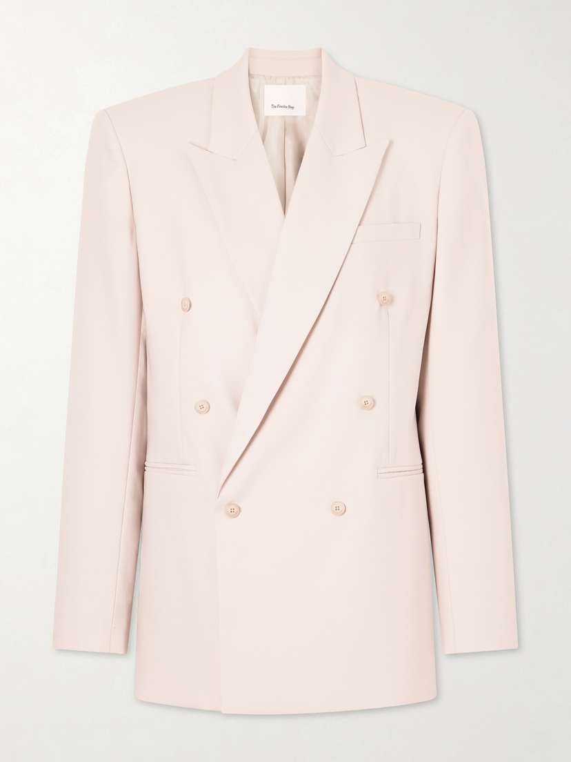 The Frankie Shop Monterey Double-breasted Wool-blend Blazer