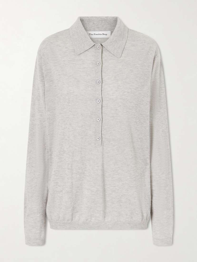 The Frankie Shop Tala Wool-blend Polo Sweater