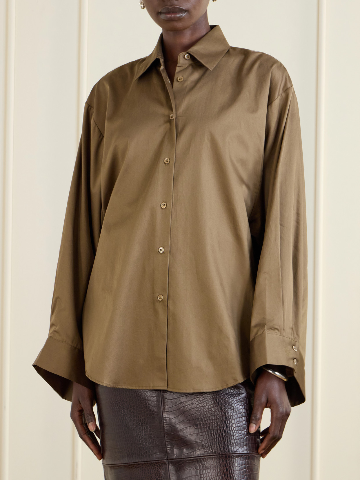 Tila Cotton-Poplin Shirt