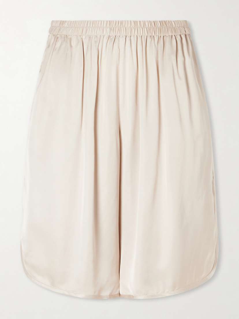 The Frankie Shop Leni Satin Knee-lenght Shorts