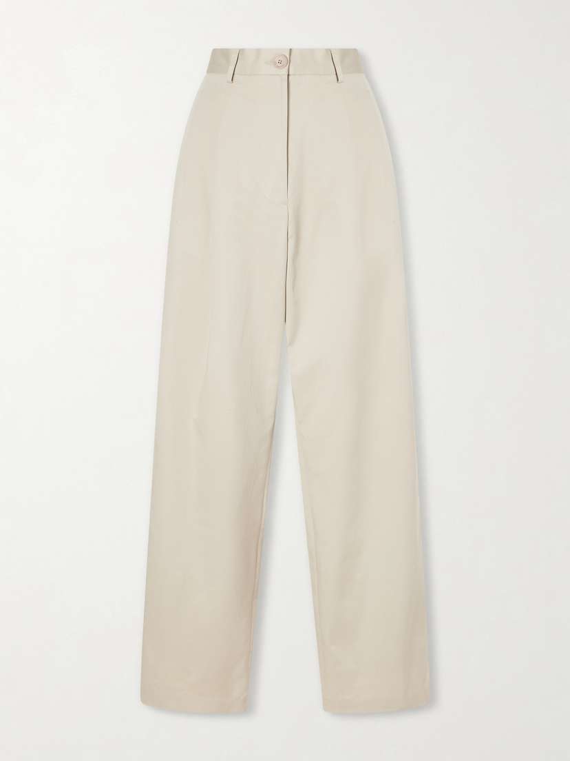 The Frankie Shop Norstrand Cotton-blend Wide-leg Pants