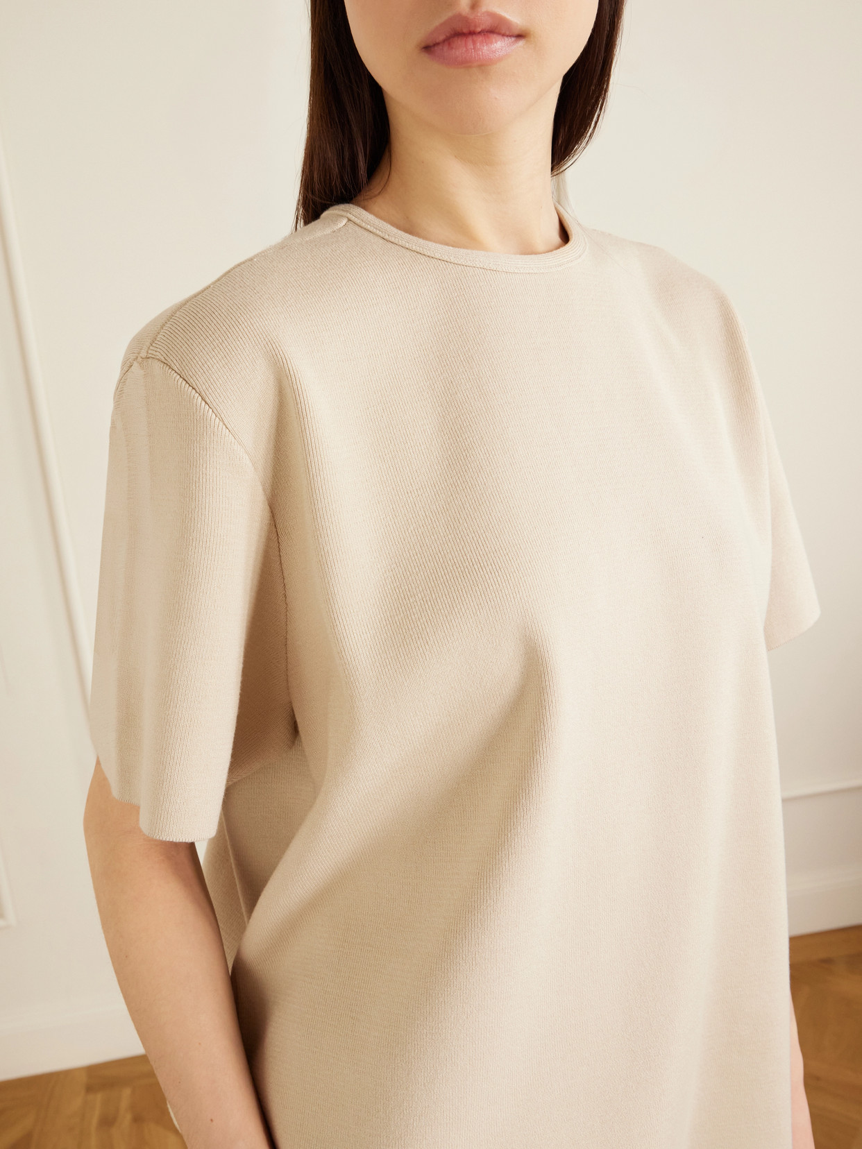 Leni Ribbed-Knit T-Shirt