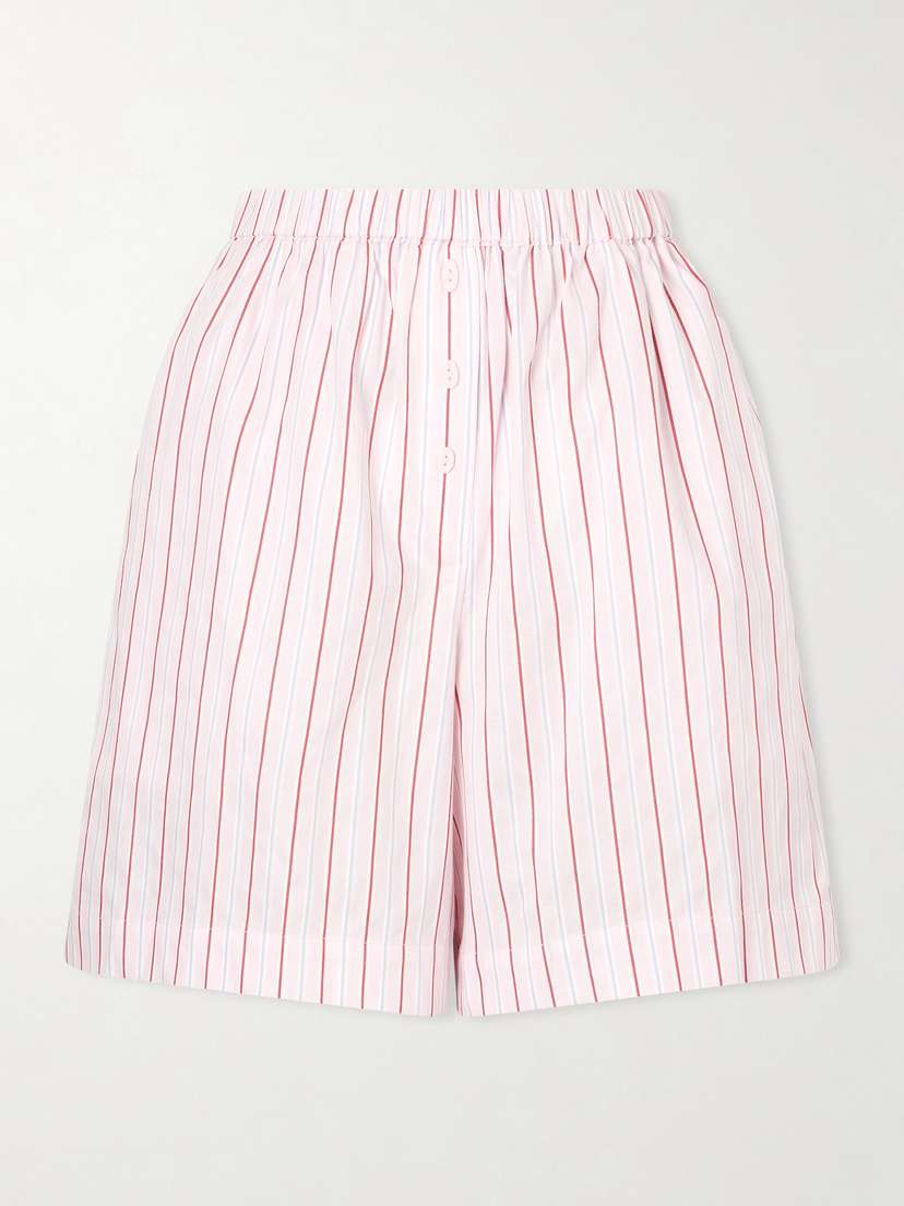 Faithfull Angelo Striped Cotton-poplin Shorts