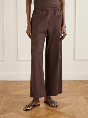 Faithfull Sabine cotton-poplin straight-leg pants
