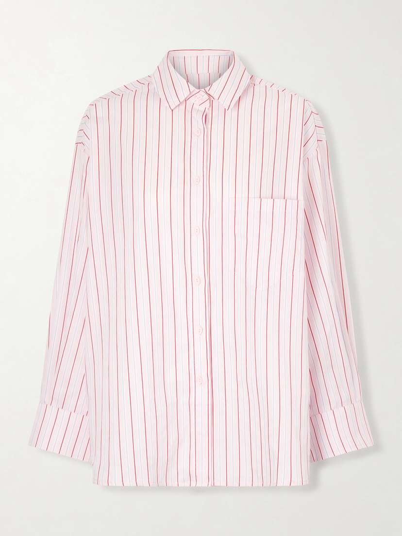 Faithfull Angelo Oversized Striped Cotton-poplin Shirt