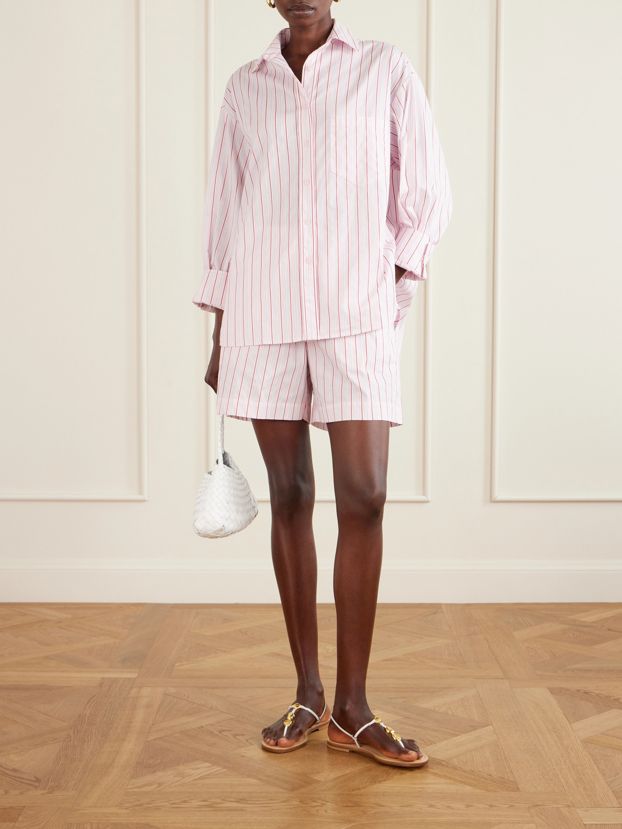 Angelo Oversized Striped Cotton-Poplin Shirt