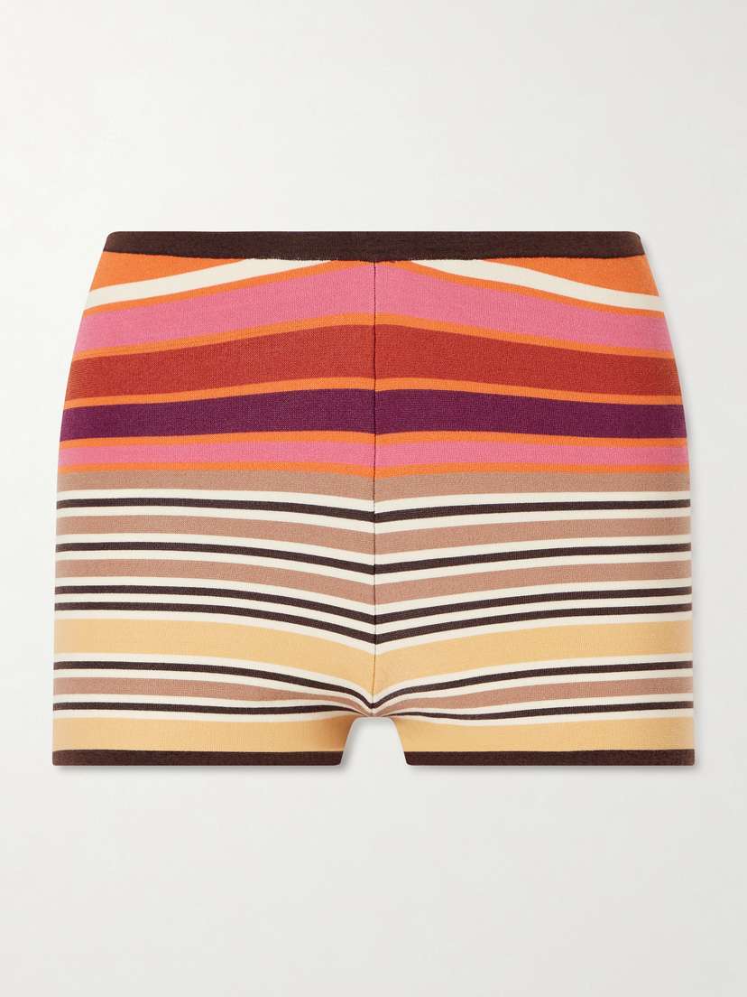 Faithfull Playa Striped Jersey Mini Shorts