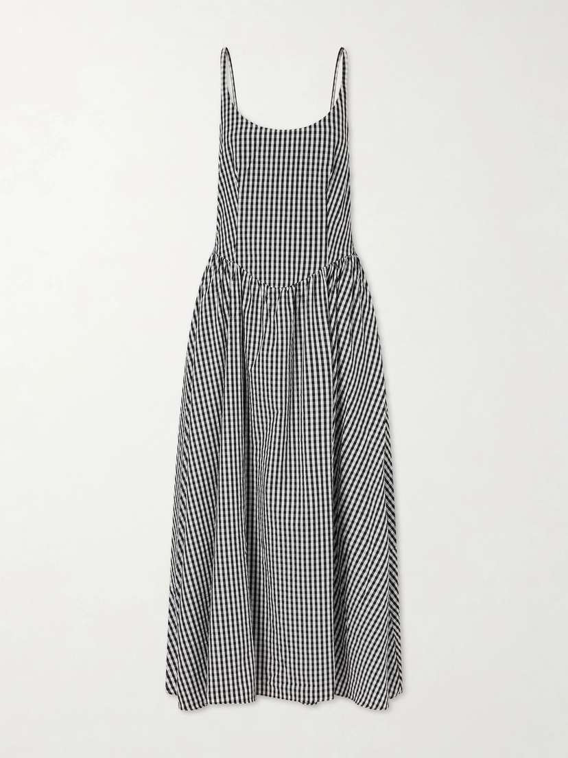 Faithfull Chiara Gingham Cotton Midi Dress