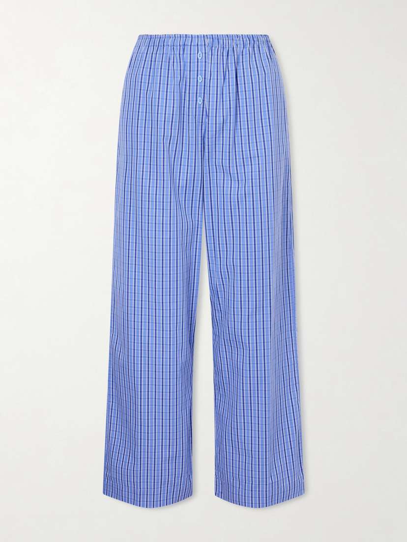 Faithfull Paloma Checked Cotton-poplin Straight-leg Pants
