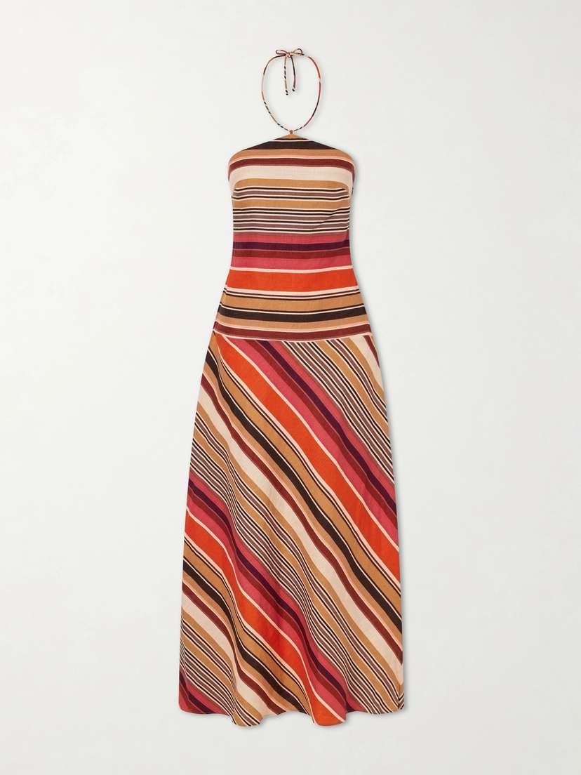 Faithfull Clara Striped Linen Maxi Dress