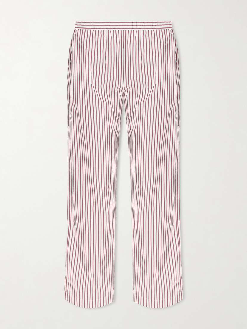 Lido Striped Cotton-poplin Straight-leg Pants