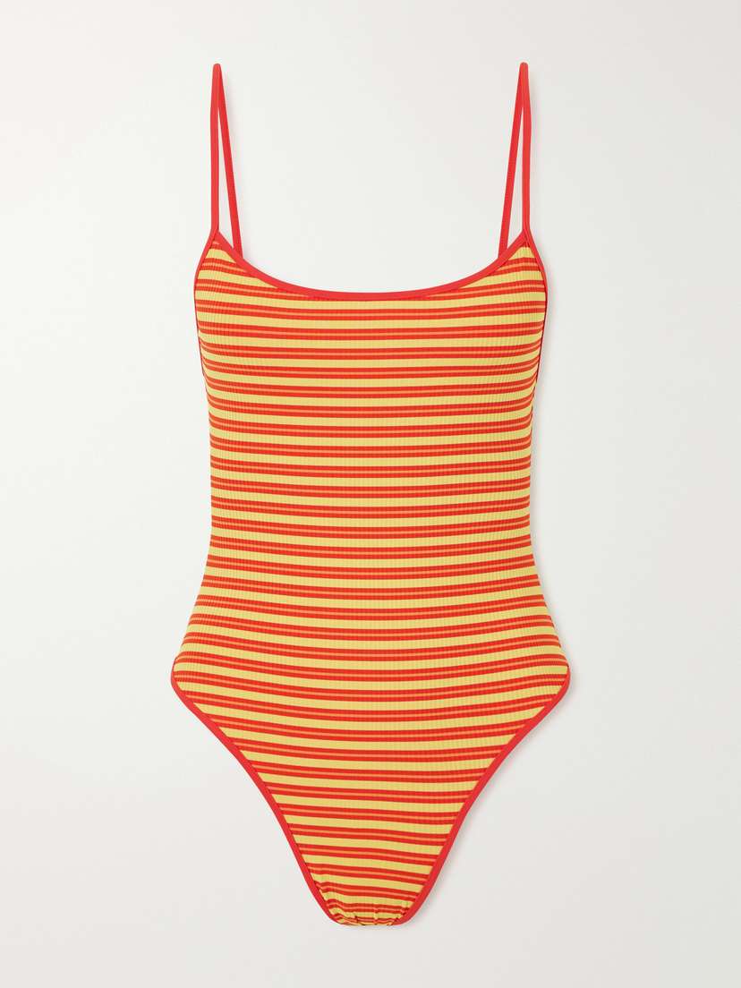 Lido Striped Ribbed Swimsuit