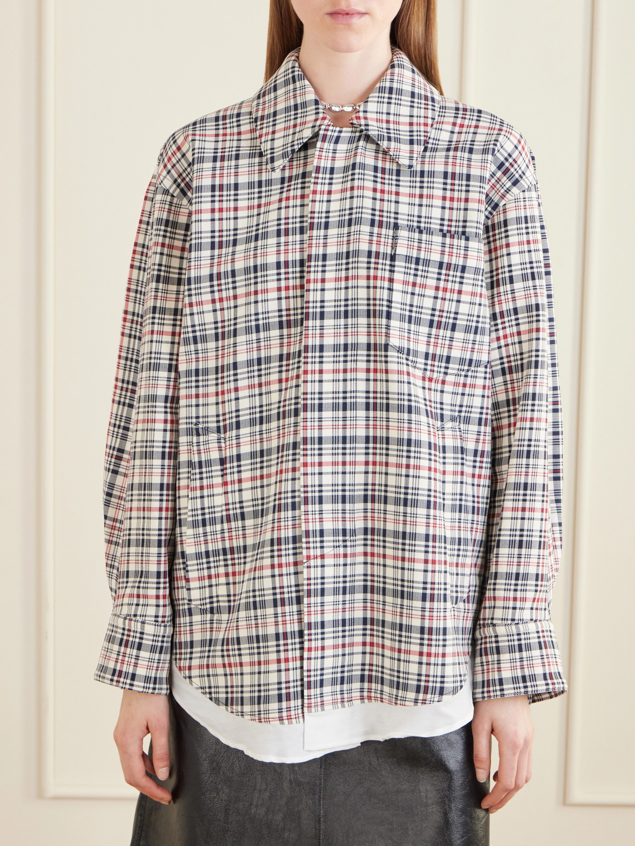 Cocoon Checked Cotton And Virgin Wool-Blend Jacket
