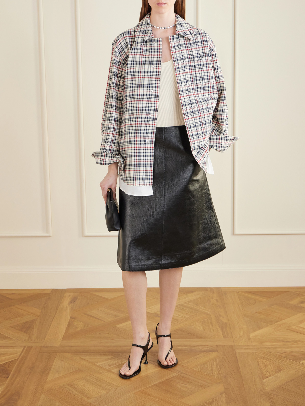 Cocoon Checked Cotton And Virgin Wool-Blend Jacket
