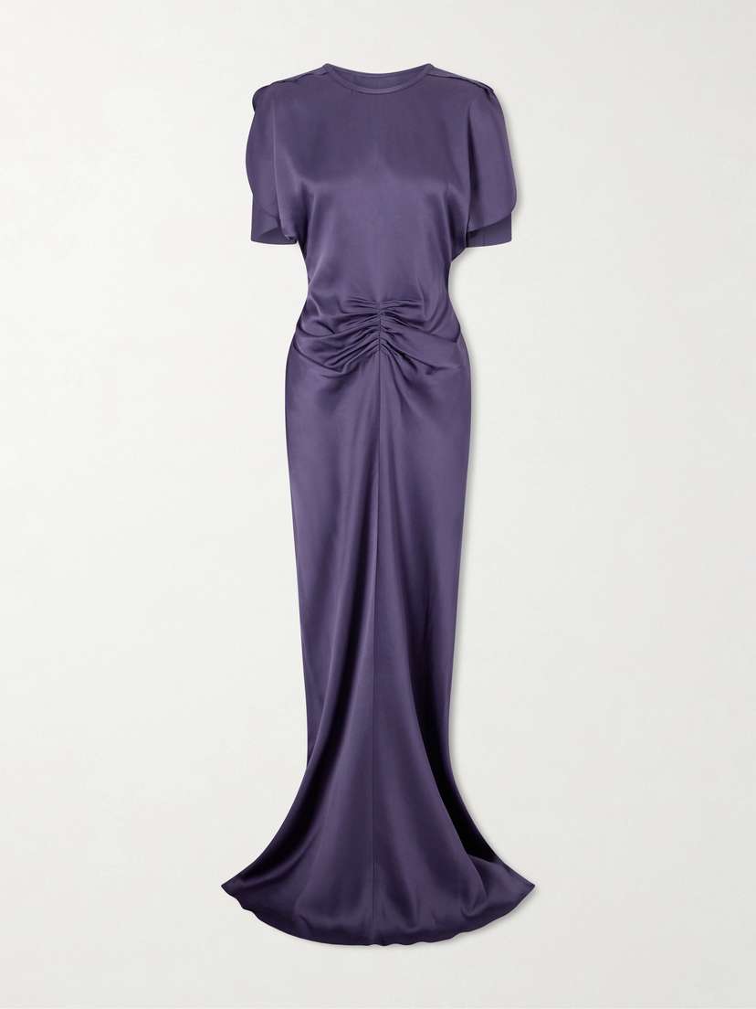Victoria Beckham Isabella Ruched Satin Gown