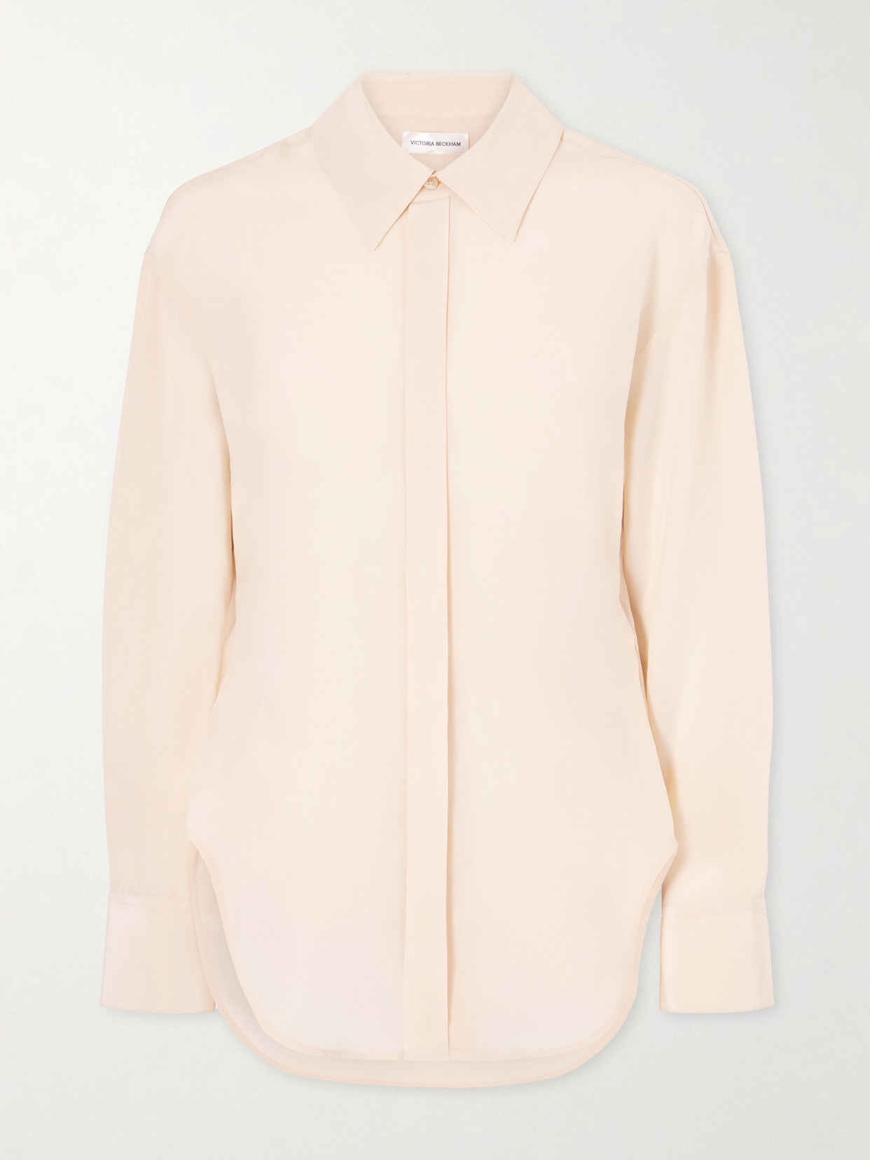 Victoria Beckham Silk-crepe Shirt In Green