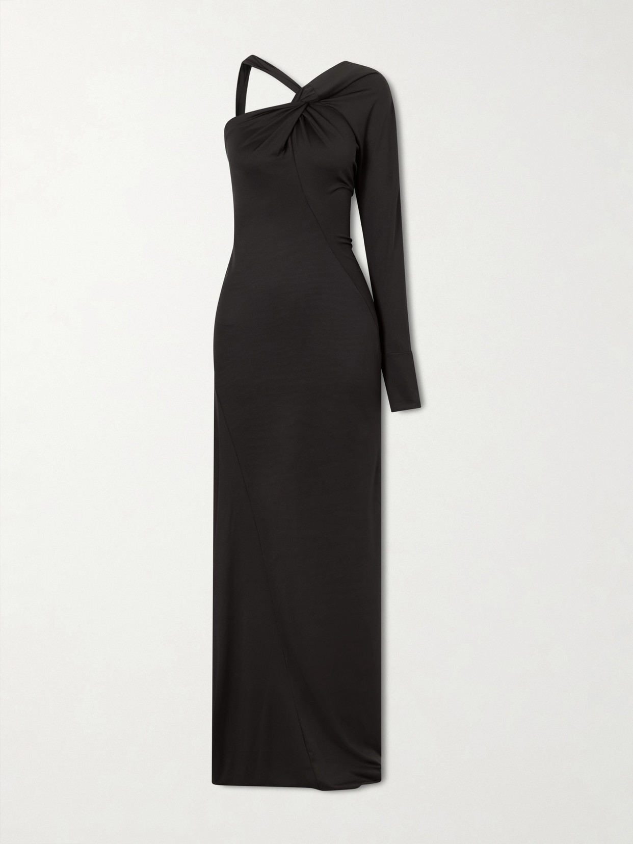One-Shoulder Satin Gown