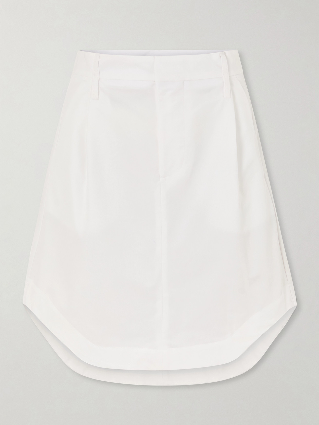 Victoria Beckham Organic Cotton Mini Skirt In White