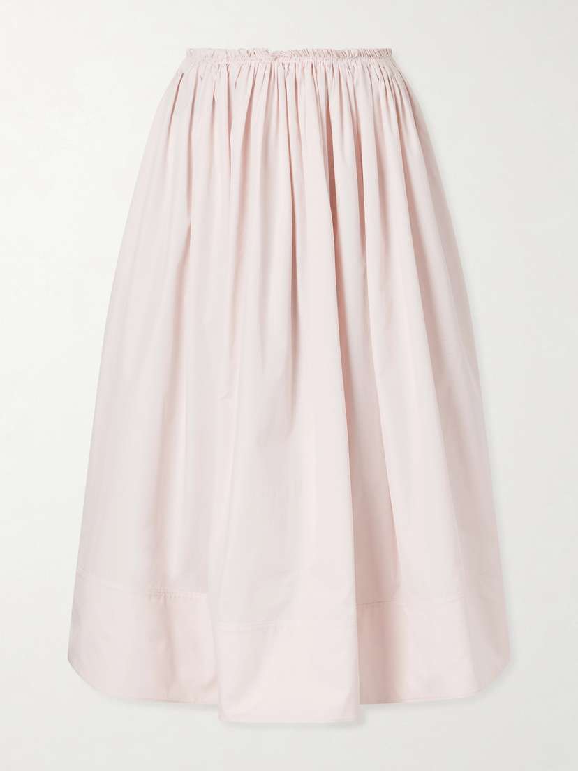 Gabriela Hearst Shiva Gathered Cotton-poplin Maxi Skirt