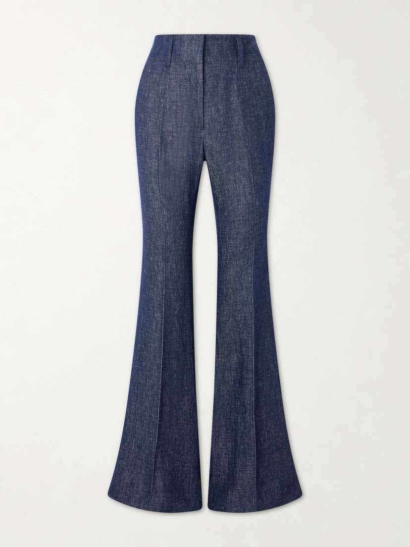 Gabriela Hearst Rhein Linen-chambray Flared Pants