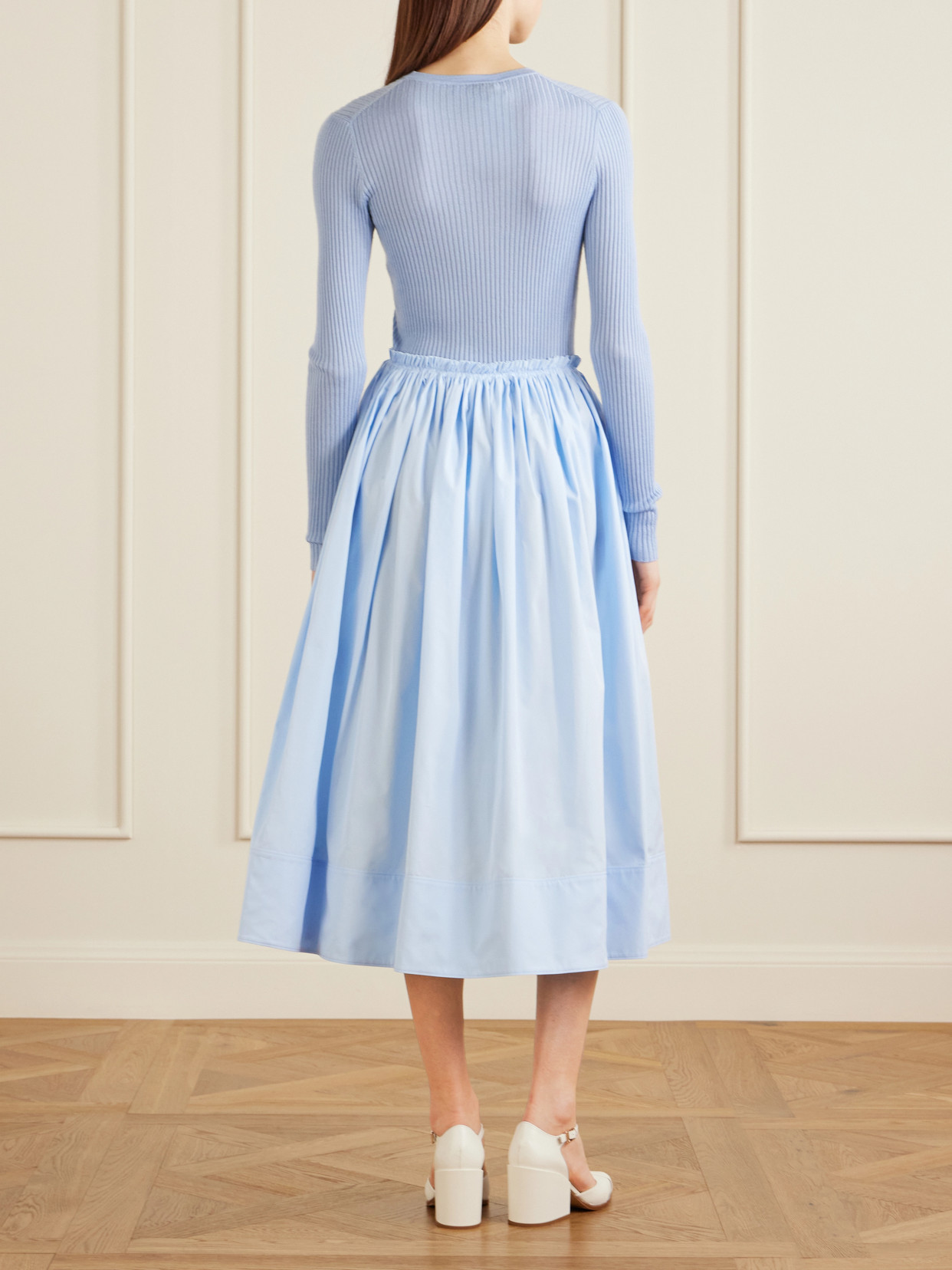 Shiva Gathered Cotton-Poplin Maxi