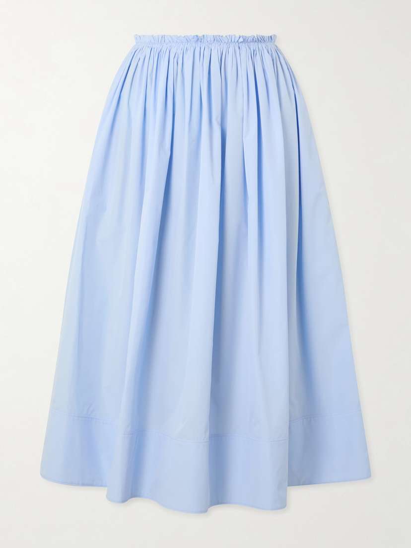 Gabriela Hearst Shiva Gathered Cotton-poplin Maxi Skirt