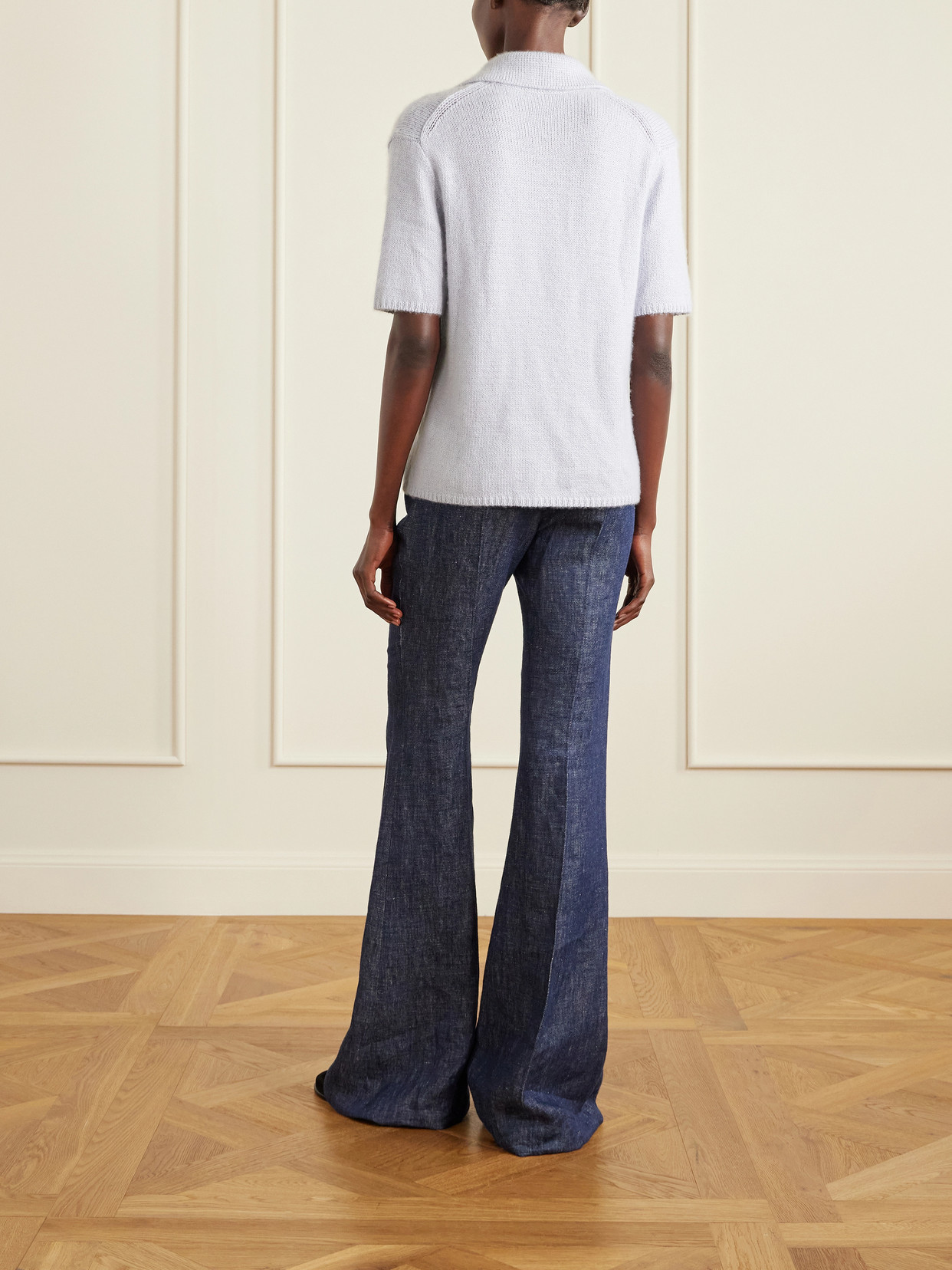 Sohan Brushed-Cashmere Polo Sweater