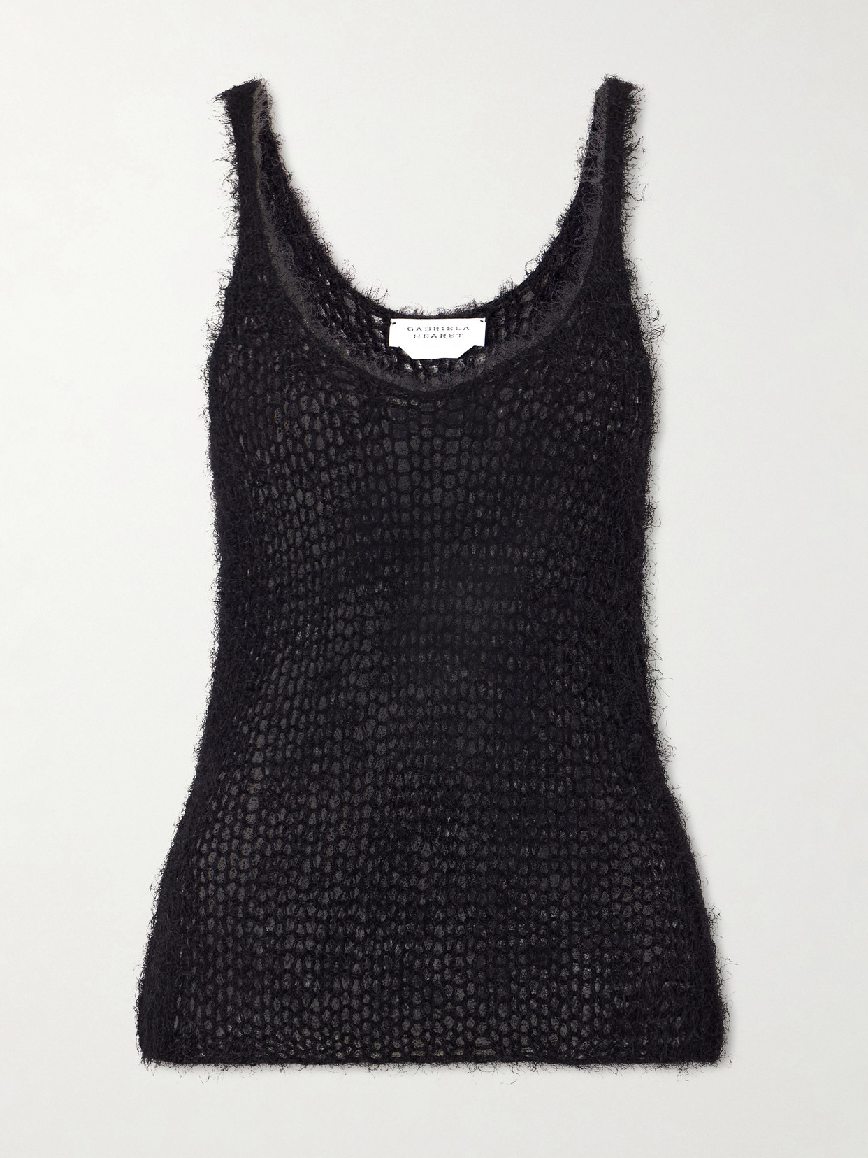 Nur Open-Knit Silk And Cashmere-Blend Top